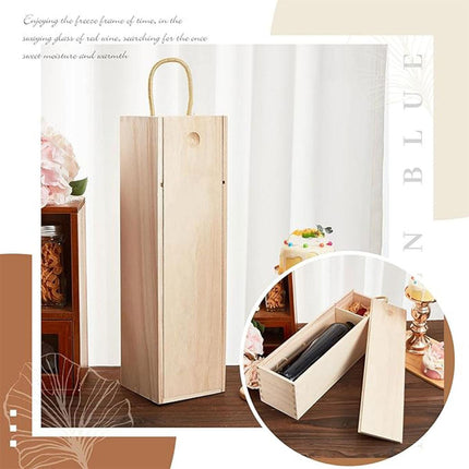 6pcs Red Wine Wooden Gift Box Packaging Storage Box for Wine Bottle Gifts