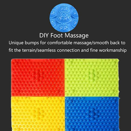 4PCS Shiatsu Foot Massage Pad Reflexology Board Foot Care Relaxation Mat