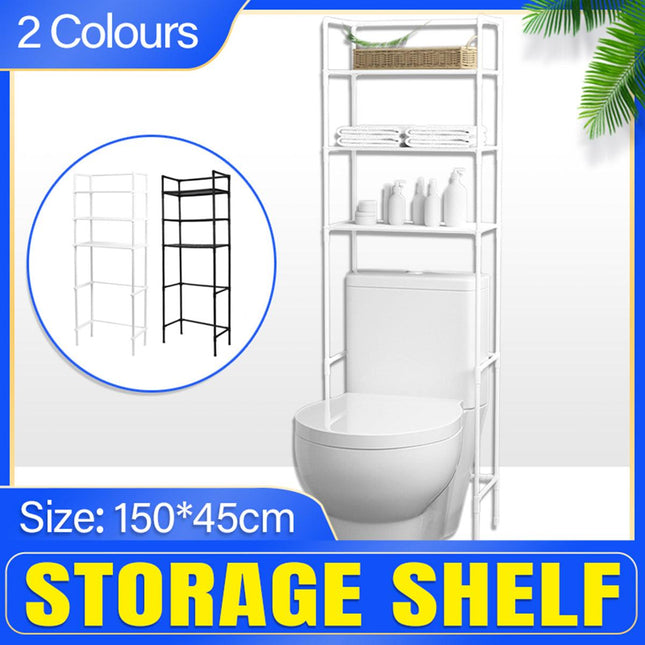 Bathroom Rack Over Toilet Washing Machine Shelf Storage Organizer Stand Unit
