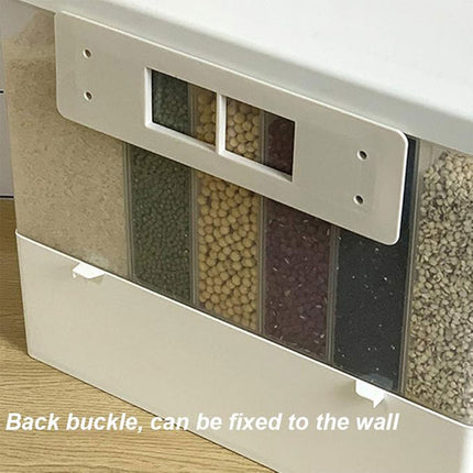 Wall-mounted Automatic Rice Dispenser Sealed Grain Plastic Storage Tank Grain