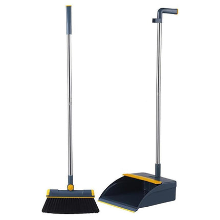 Folding Broom Dustpan Set Rotating Household Sweeping Hair Removal Cleaning Tool