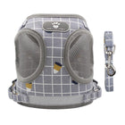 Grey Kitten Dog Cat Walking Harness Lead Leash Collar Pet Vest Mesh Adjustable