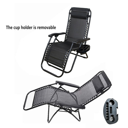 Cool Black Self-produced Nap Folding Recliner Office Lunch Beach Chair