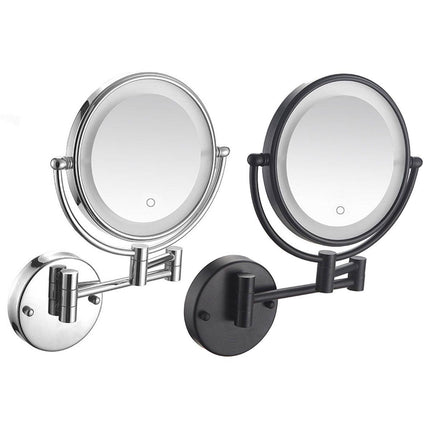 Folding Wall Mounted Makeup Mirror Telescopic Rotating Mirror for Hotel Bathroom