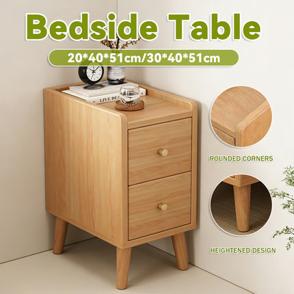 Small Narrow Wooden Bedside Table Cabinet For Bedroom Home Storage Organizer