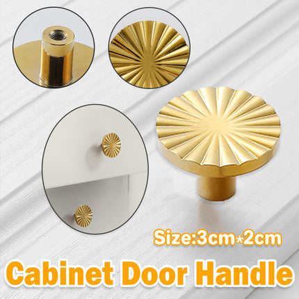 Sunflower Cabinet Handle Single Hole Gold Drawer Pull for Wardrobe Closet Door