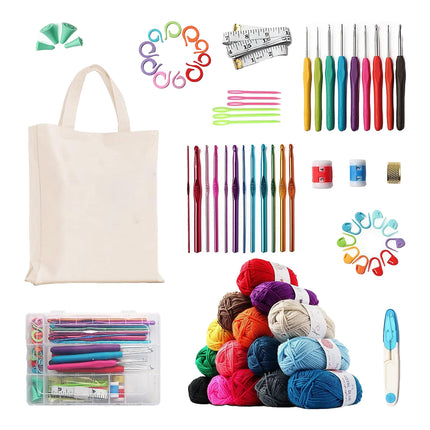 73PCS Knitting Sewing Kit Set with Needles Threads Scissors for Sewing Projects