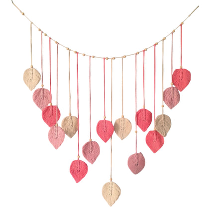 Bohemian Wall Hanging Cotton Cord Wood Bead Tassel Wall Tapestry Photo Decor