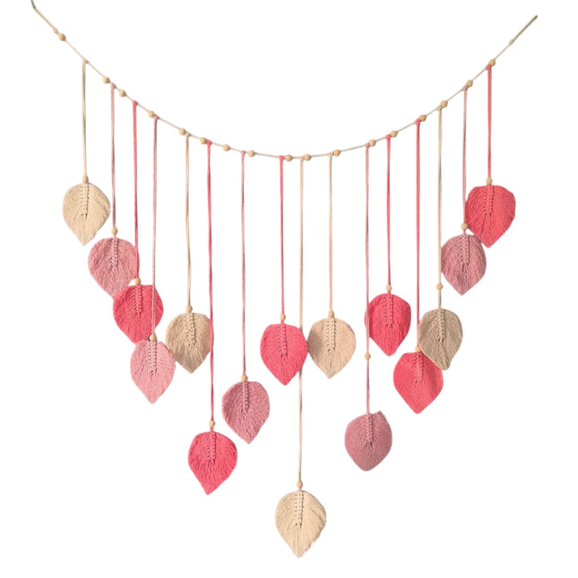 Bohemian Wall Hanging Cotton Cord Wood Bead Tassel Wall Tapestry Photo Decor