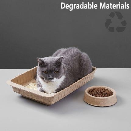5/10PCS Portable Cat Litter Box Disposable Travel Pet Food Bowl Tray for Outdoor
