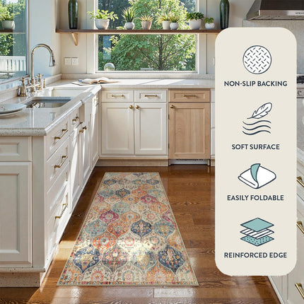 Household Floor Mats 2 Piece Set Non Slip Water Absorbent Dust-Proof Floor Mat