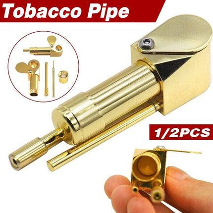 Brass Tobacco Smoking Pipe Brass Chamber Bowl Hand Proto Pipes Hot