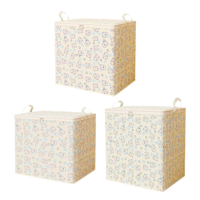 2pcs Large Capacity Clothes Quilt Storage Bags Foldable Zipper Moisture Proof