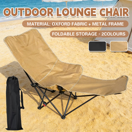 Portable Adjustable Outdoor Camping Chair Recliner Folding Lounge Camp Chair