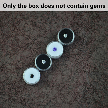 Rotary Cover Transparent Bare Stone Box Jewel Ring Face Diamond Storage Case