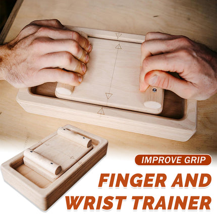 Wooden Finger Wrist Strength Trainer for Athletes Gamers Hand Grip Exercise
