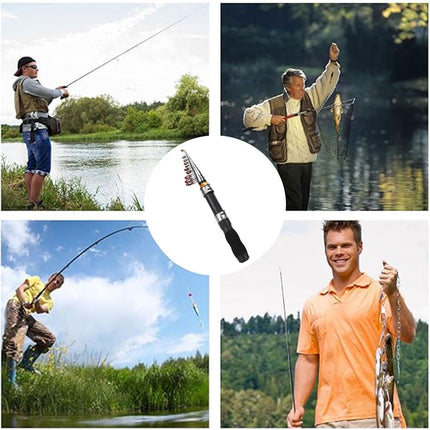Portable Mini Fishing Rod Fishing Gear Compact Travel Rods for Outdoor Sports