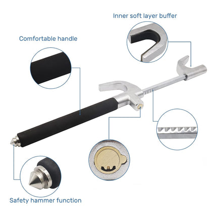 Multi Functional Car Anti Theft Steering Wheel Lock Security Bar for Vehicle Use