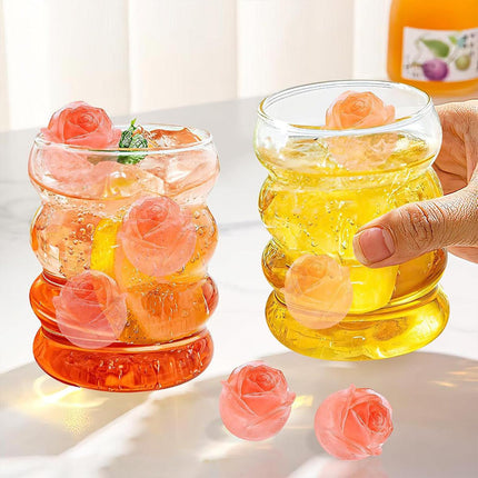 Rose Silicone Ice Ball Mould Box Ice Compartment Tray for Home Bar Drink Making