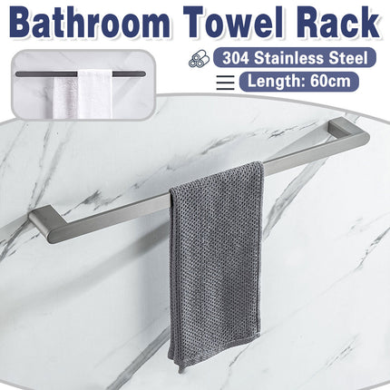 Bathroom Towel Rack Wall Mounted Stainless Steel Bath Towel Holder For Storage