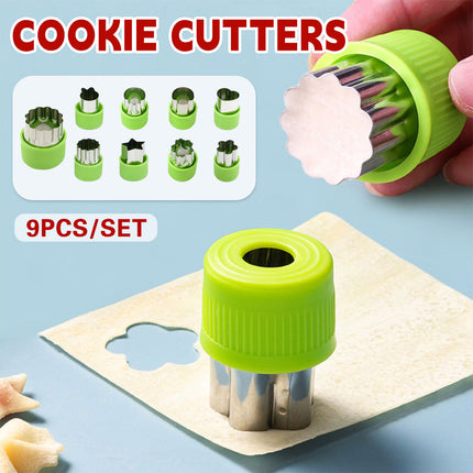9 Pcs Stainless Steel Fruit and Vegetable Cutter Set for Mini Shapes
