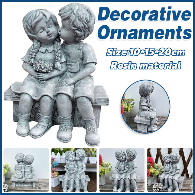 Resin Garden Ornament Outdoor Lawn Decoration Figurine For Men And Girls Yard