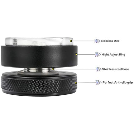 Stainless Steel Coffee Tamper Flat Bottom Espresso Machine Press Powder Tool