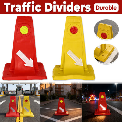 Reflective Traffic Divider Post Lane Separator Direction Arrow Roadwork Durable