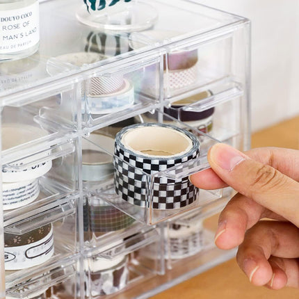 Storage Organizer Box Mini Plastic Desktop Drawers Desk Craft Cabinet For Office