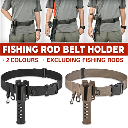 Fishing Wading Belt Rod Holder Adjustable Wader Fishing Waist Belt Fly Fishing