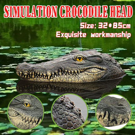 Floating Alligator Head Pond Ornament Garden Pool Animal Decor Simulation Model