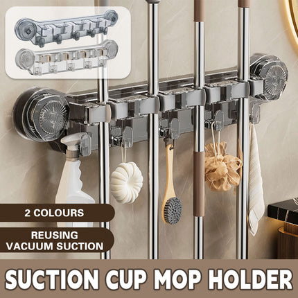 Wall-mounted Mop Fixing Rack Universal Model Strong Suction Cup Bathroom Rack