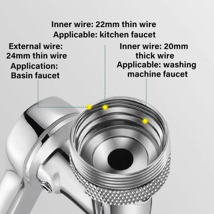 Multifunction Mechanical Arm Faucet Extender Rotatable Sink Tap Adapter Joint