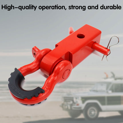 Red Trailer Arm Off Road Rescue Tow Hook Heavy Duty Steel for SUV Road Vehicle