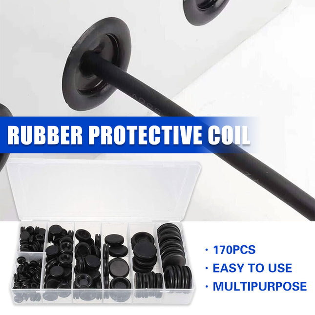 170PCS Rubber Grommet Assortment Kit Set O-type Sealed Coil Repair Tools