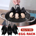Penguin Shape Egg Holder Boil Cooker Can Hold Up To 6 Eggs Compatible Egguins