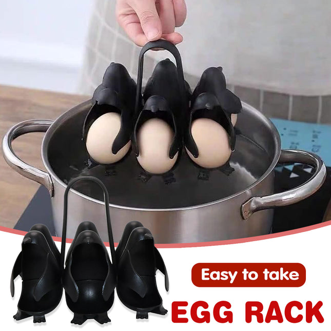 Penguin Shape Egg Holder Boil Cooker Can Hold Up To 6 Eggs Compatible Egguins