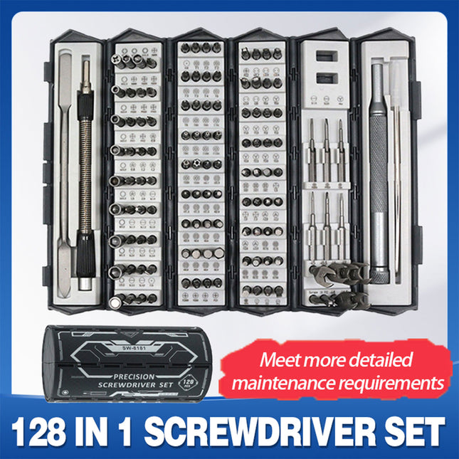 Screwdriver Set 128 in 1 Precision Repair Tool Kit Multi Functional for Home Use