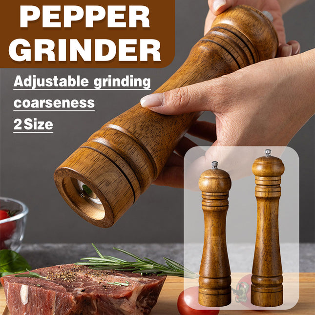 Wooden Pepper Grinder Manual Salt Spice Mill Bottle Household Grinding Tool