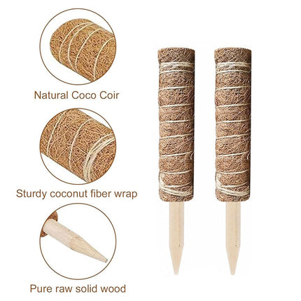 6pcs Plant Support Coir Moss Totem Pole Creeper Climbing Extension Stick Goody