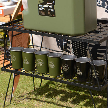 Set of 4 Outdoor 304 Stainless Steel Cups Coffee Tea Beer Camping Water Cups