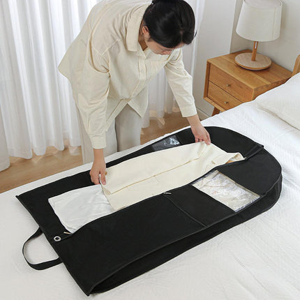 2pcs Hanging Closet Garment Dust Cover Storage Bag Clothes Protector Organizer