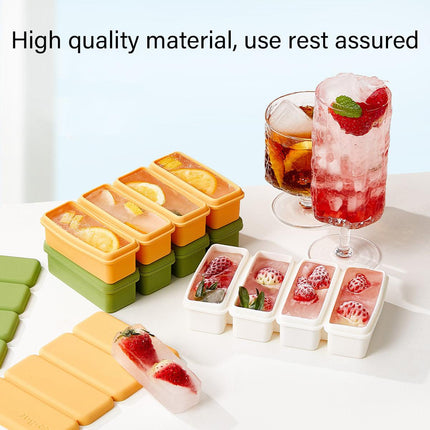 Silicone Ice Cube Moulds with Lid Bar Ice Compartment Home Ice Box for Drinks