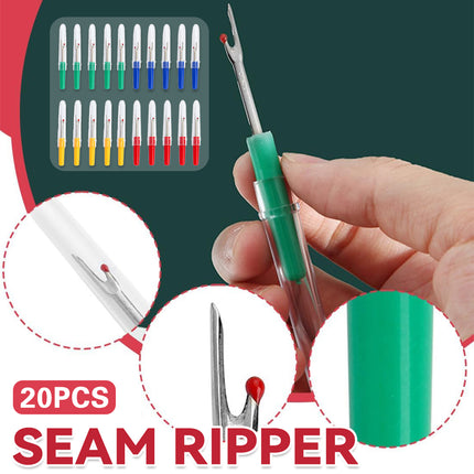 20 PCS Seam Ripper With Safety Lid Sewing Stitch Cutter Embroidery Craft Durable