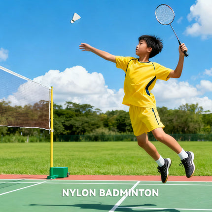 6PCS Nylon Badminton Set Durable High Speed for Sports Training Practice Games