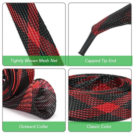 4PCS Retractable Fishing Rod Protector Mesh Tube Durable Lightweight 35x170mm