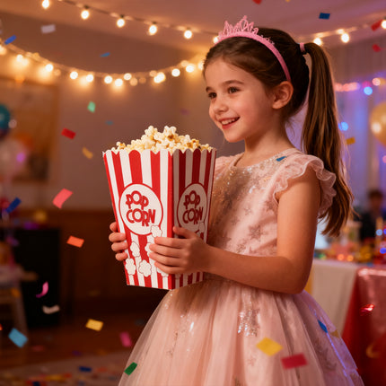 50PCS Popcorn Boxes Paperboard Greaseproof for Snack Food Serving Containers