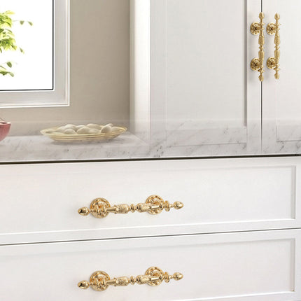 French Cabinet Door Handles Long Pull Retro Style for Closet Drawer Cupboard Use