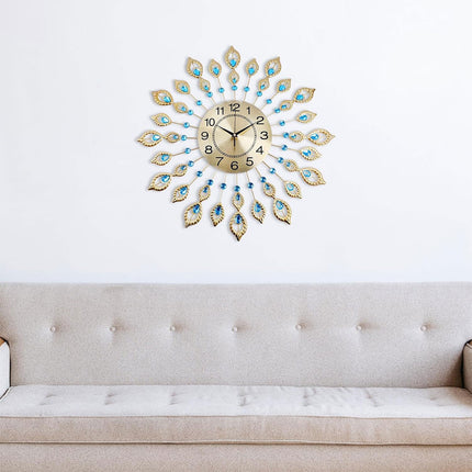 Artiss Wall Clock 60cm Large 3D Modern Crystal Luxury Round Home Decor Clock