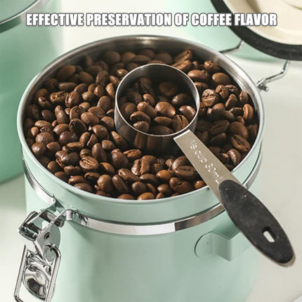 1.5L or 1.8L 304 Stainless Steel Airtight Jar with Vent Valve For Coffee Bean Tea